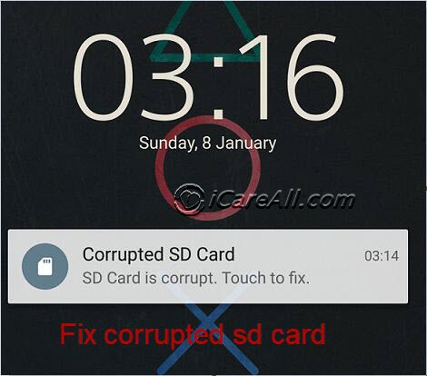 Corrupted sd card error