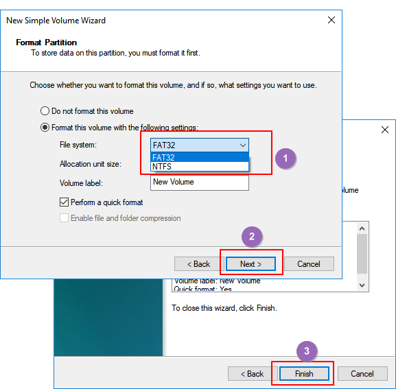 Create sd card to be fat32