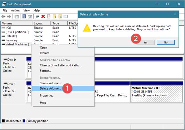 delete sd card from disk management