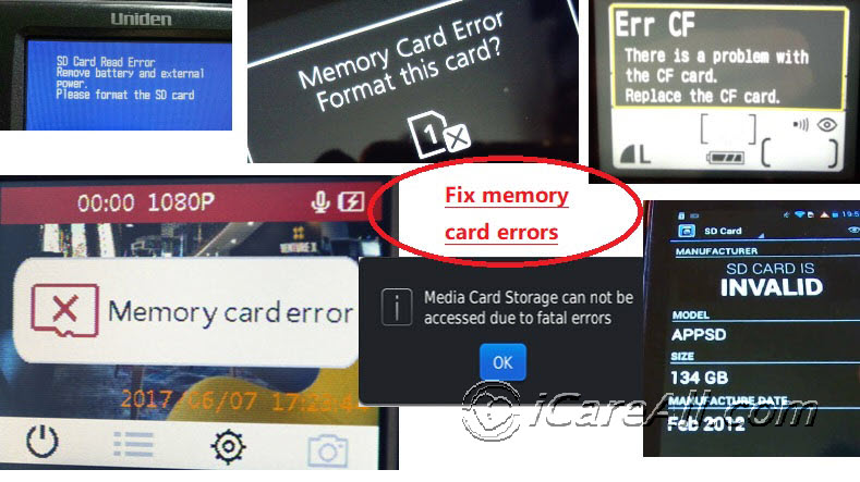 memory card errors