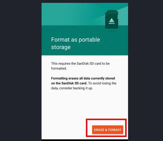 Format sd card in mobile