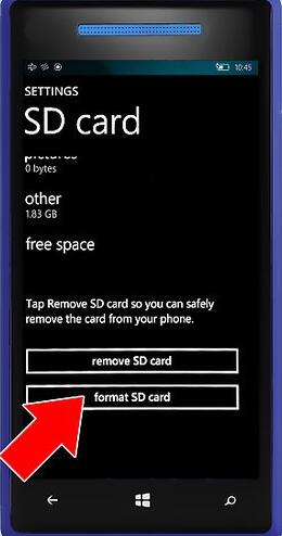 format memory card phone without app