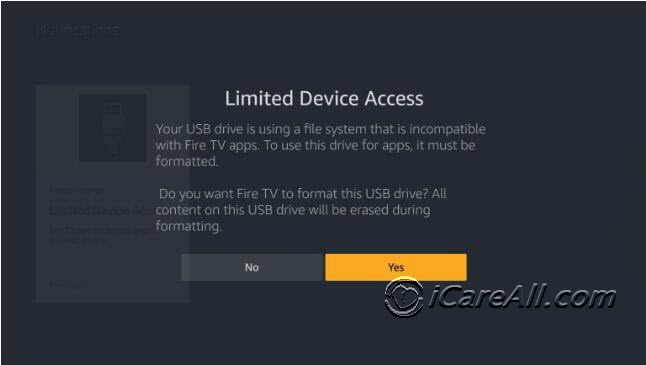 Format SD on Fire TV