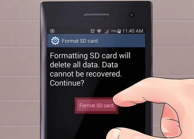 Format sd card in mobile