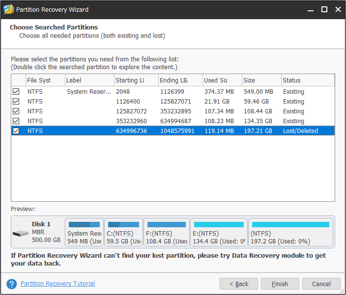 recover raw partition