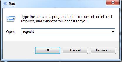 open regedit