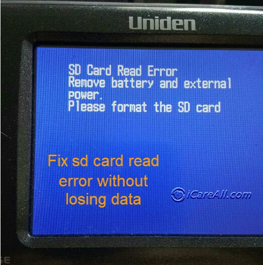 SD card read error