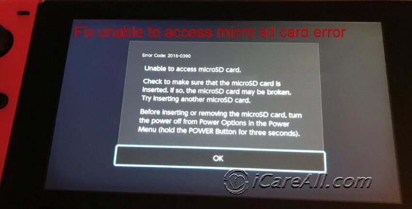 Unable to access microsd card