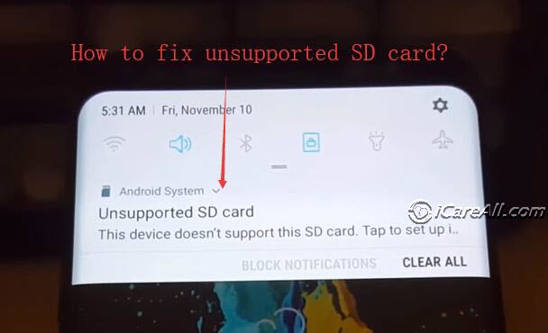 Unsupported sd card